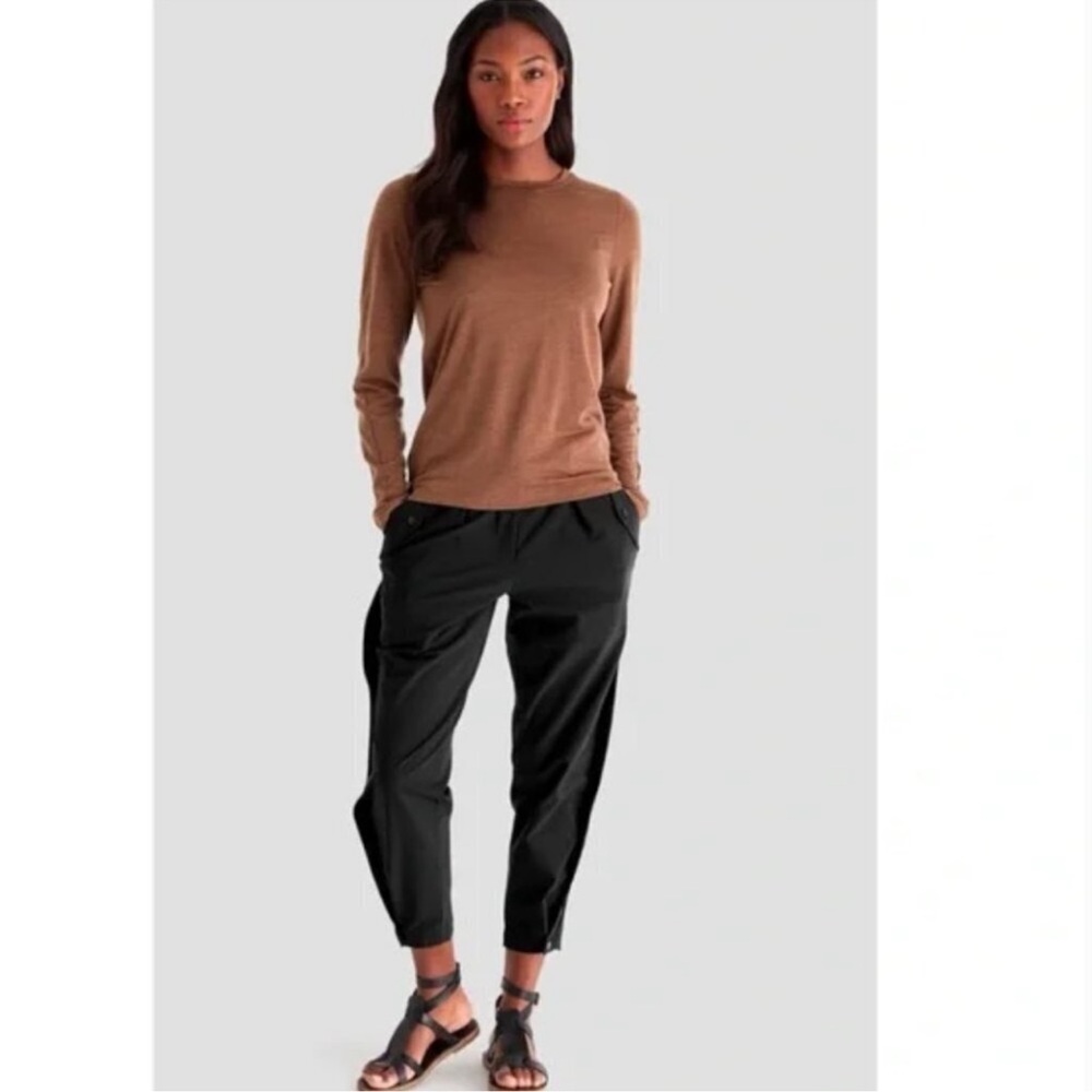 Paskho Black Women's Pants with Bow Detail
